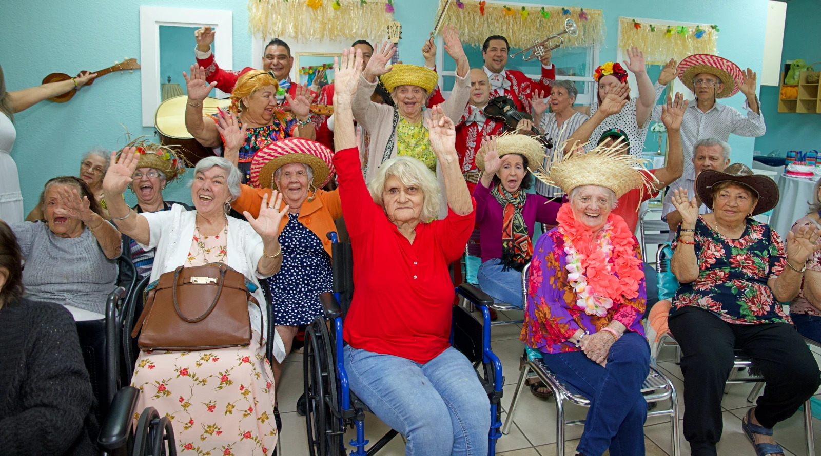 Older adults enjoying activities